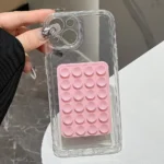 Custodia trasparente antiurto 3D con ventosa per Xiaomi Redmi