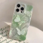 Custodia farfalla verde sfumata per Xiaomi Redmi Note - immagine 3