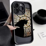 Custodia morbida gatto nero in silicone per iPhone - immagine 2
