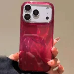 Custodia per iPhone Effetto Onde d'Acqua Arancione - Design Antiurto e Sottile - immagine 5