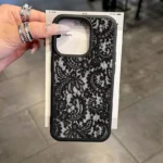 Custodia silicone pizzo nero per Xiaomi Redmi Note - immagine 3