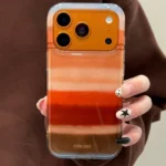 Cover antiurto retro tramonto per iPhone 17/16/15/14/13/12