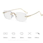 Occhiali fotocromatici anti luce blu senza montatura unisex - immagine 6