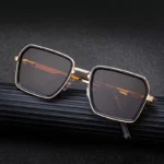 Occhiali da sole quadrati unisex con lenti sfumate UV400 - immagine 4