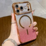 Custodia magnetica trasparente con glitter per iPhone 17/16/15/14/13 - immagine 2