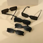 Set 5 occhiali da sole donna neri stile classico - immagine 3