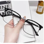 Occhiali uomo fotocromatici anti luce blu mezza montatura - immagine 5