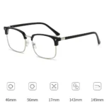 Occhiali uomo fotocromatici anti luce blu mezza montatura - immagine 6