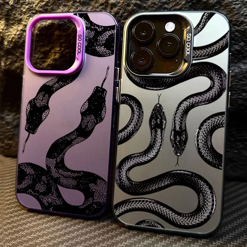 kf-Sa149fafc9a61465a8fa33e1fbf873b2dW Cover iPhone serpente nero antiurto e antigraffio - immagine 1