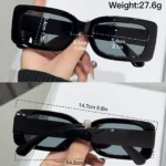 Set 5 occhiali da sole donna neri stile classico - immagine 6