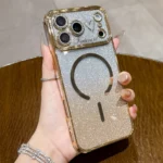 Custodia magnetica trasparente con glitter per iPhone 17/16/15/14/13 - immagine 5