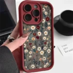 Custodia iPhone in silicone floreale retrò antiurto - immagine 2