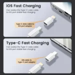 Adattatore USB-C a Lightning per ricarica e dati iPhone - immagine 2