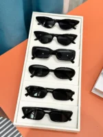 Set 6 occhiali decorativi neri leggeri e alla moda