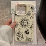 Cover retrò Sole Luna in finta pelle per Samsung Galaxy - immagine 2