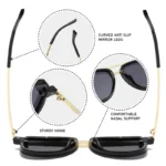 Occhiali da sole aviator retrò in metallo UV400 unisex - immagine 6