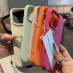 Custodia morbida colorata antiurto per iPhone 11-17