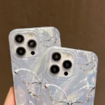 Custodia laser argento farfalla per Redmi Note 13/12/11 - immagine 4