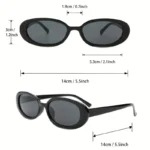 Set 5 occhiali da sole donna neri stile classico - immagine 5