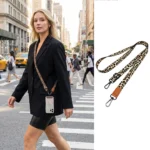 Laccetto telefono leopardato Y2K regolabile per smartphone