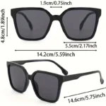 Set 3 occhiali da sole donna rettangolari oversize UV400 - immagine 5