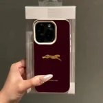 Cover morbida leopardata rosso vino per Samsung Galaxy - immagine 4