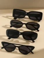 Set 4 occhiali da sole donna stile retrò con protezione UV