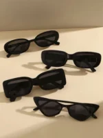 Set 4 occhiali da sole donna stile retrò con protezione UV - immagine 2