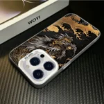 Custodia nero dorata Samsung Galaxy con drago in rilievo - immagine 6