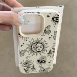Cover retrò Sole Luna in finta pelle per Samsung Galaxy - immagine 3