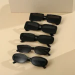 Set 5 occhiali da sole donna neri stile classico